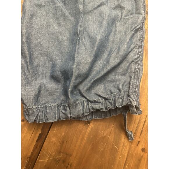 Tommy Bahama Women’s Joggers Linen Blend Size Medium Poncho Pants Chambray Relax - Picture 16 of 16